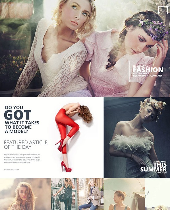 Single Page Fashion Template